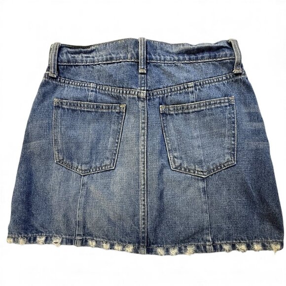 JBD JUST BLACK Mini Jean Skirt - Small - Patterned distressed Hem - Picture 2 of 8